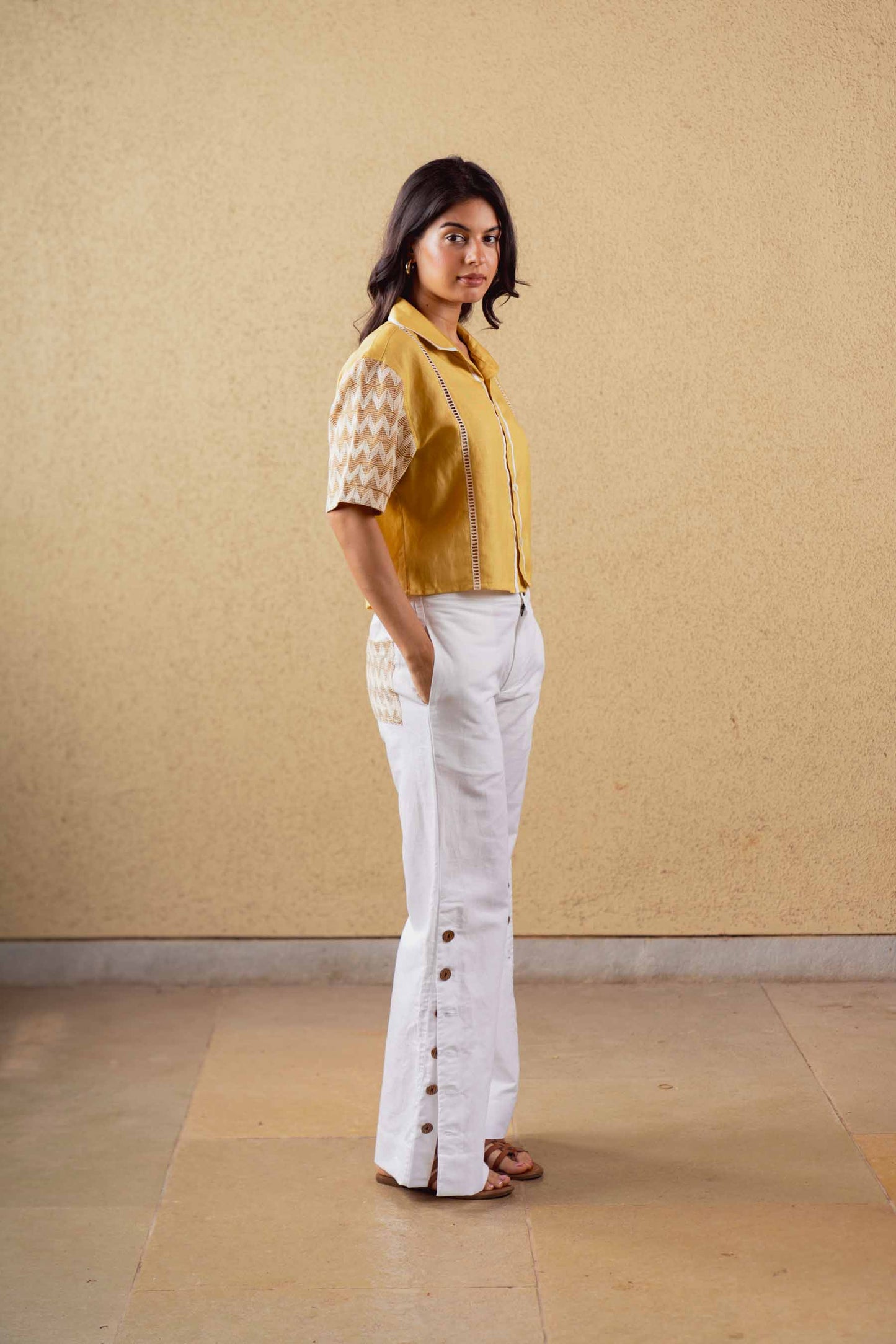 Set of 2: Golden Shirt & Marigold Pants