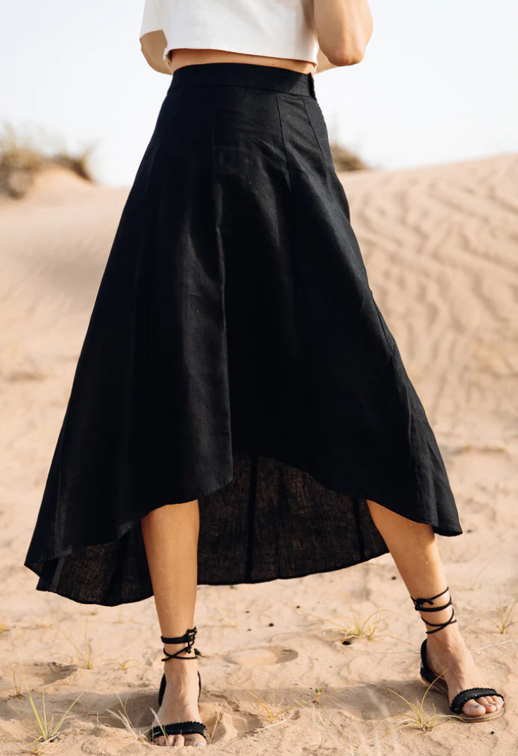 High low 2024 skirt black